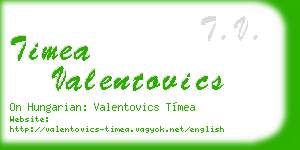 timea valentovics business card